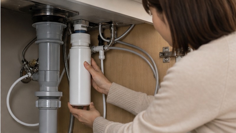 セントラル浄水器の使い勝手を確認するイメージ