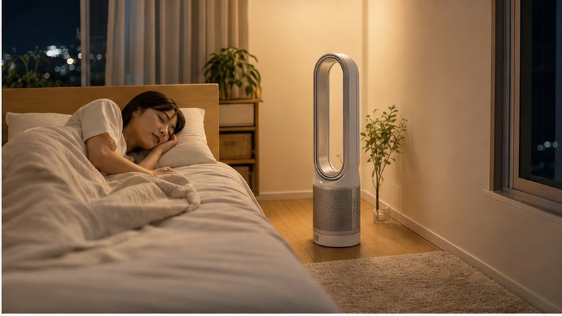 羽根なし扇風機の使い勝手を確認するイメージ
