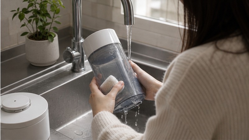 加熱超音波式加湿器の使い勝手を確認するイメージ