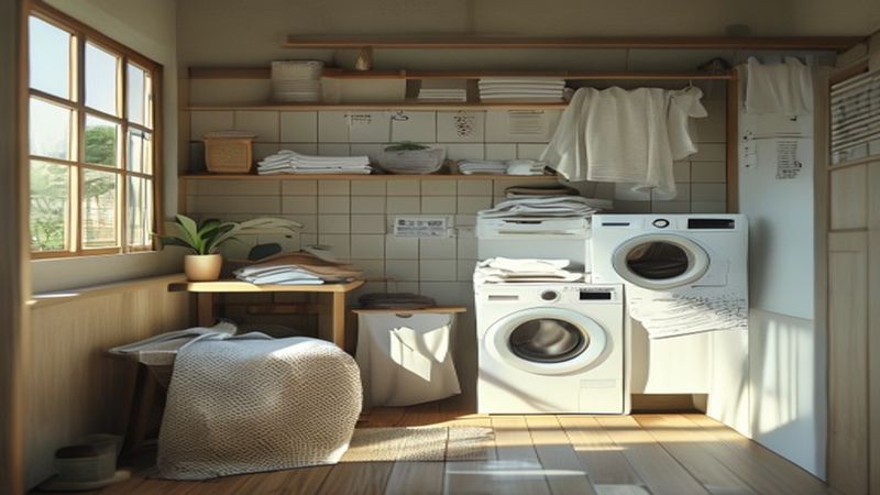 ヒートポンプ式乾燥機とヒーター式を比較しているイメージ