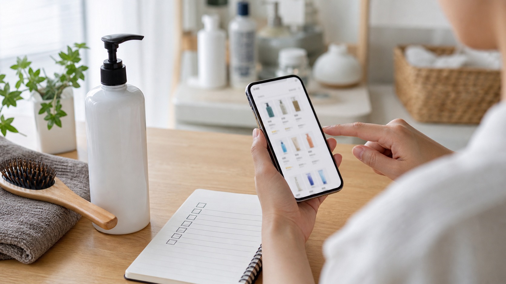 ケラチンシャンプーの価格や口コミを比較するイメージ