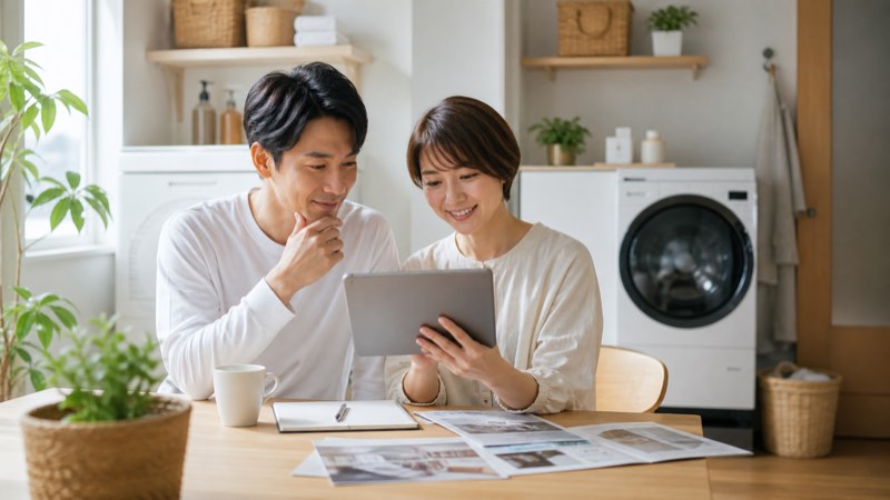 洗濯機の比較検討を前向きに進めるイメージ