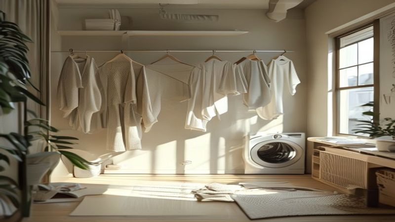 アルミハンガーを買うべきか判断しているイメージ