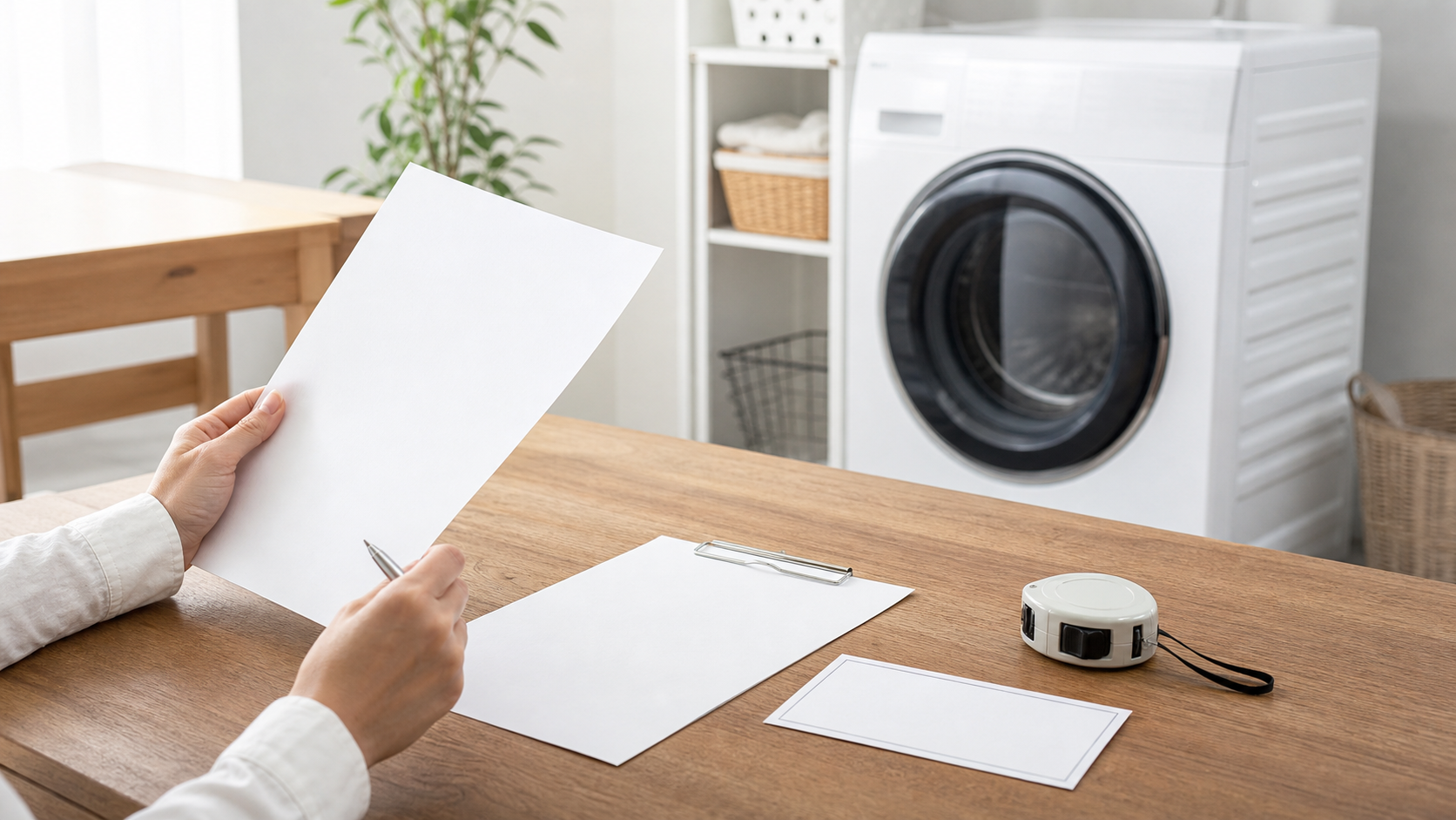 ヒートポンプ式ドラム式洗濯機の価格と保証を購入前に比較する様子